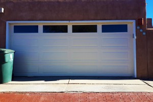 single automatic windowed garage door