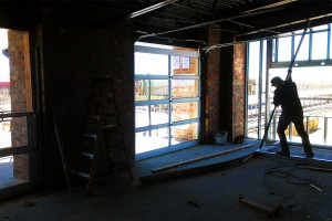 garage balcony progress shot