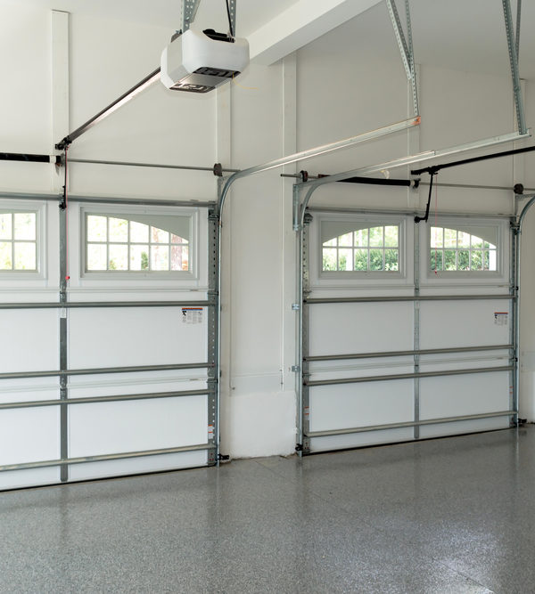 custom automatic two door garage interior